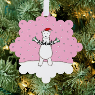 Polar Bear Christmas Ornament Karte