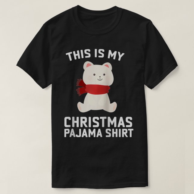 Polar Bear Christmas Pajama Santa Polar Bear Lover T-Shirt (Design vorne)