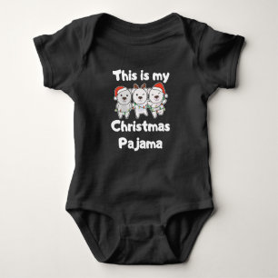 Polar Bear Christmas Pajamas Baby Strampler