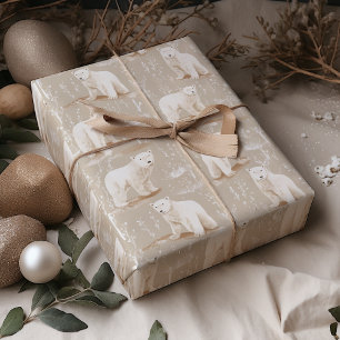 Polar Bear Christmas Winter Geschenkpapier Set