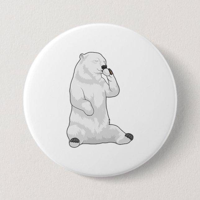 Polar bear Coffee Cup Button (Vorderseite)