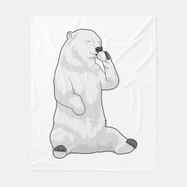 Polar bear Coffee Cup Fleecedecke (Vorderseite)