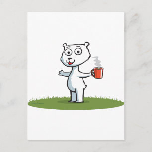 Polar Bear Coffee Postkarte
