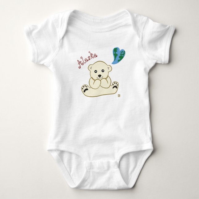 Polar Bear Cub Bodysuit for Baby Strampler (Vorderseite)