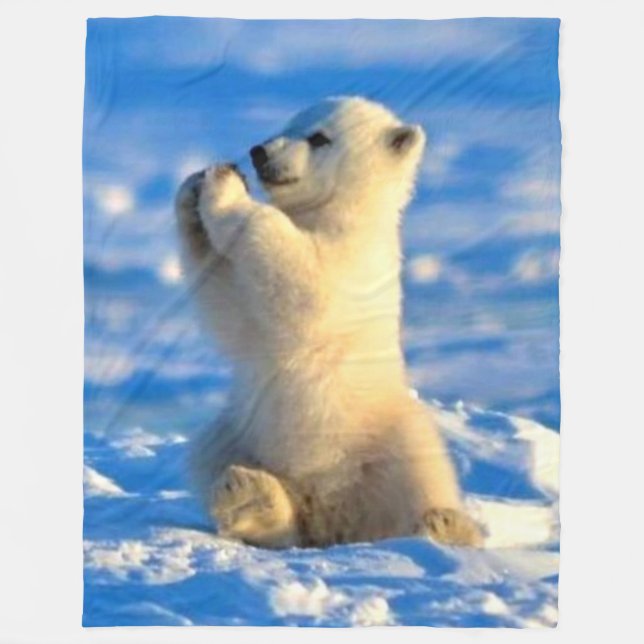 POLAR BEAR CUB FLEECEDECKE (Vorderseite)