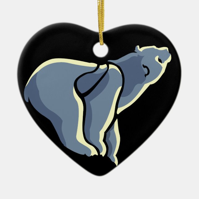 Polar Bear Cub Ornament Personalisiert Bären Kunst (Vorne)