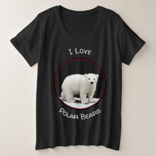 Polar Bear Cub Painting - Original Wildlife Art Große Größe T-Shirt