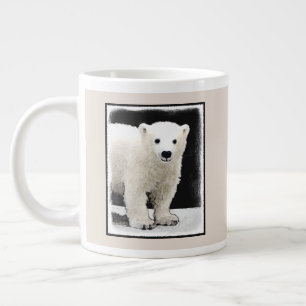 Polar Bear Cub Painting - Original Wildlife Art Jumbo-Tasse