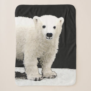 Polar Bear Cub Painting - Original Wildlife Art Sherpadecke