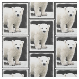 Polar Bear Cub Painting - Original Wildlife Art Stoff