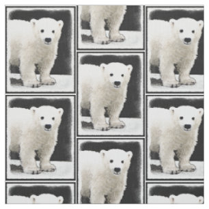 Polar Bear Cub Painting - Original Wildlife Art Stoff