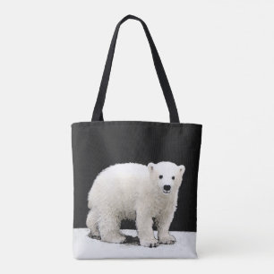 Polar Bear Cub Painting - Original Wildlife Tasche