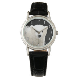 Polar Bear Cub Painting - Ursprüngliche Kunst, Dic Armbanduhr