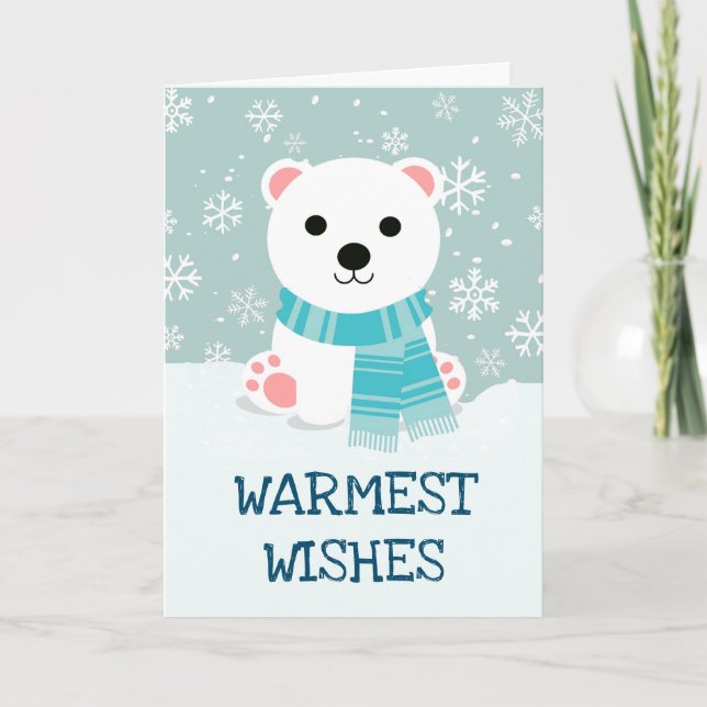 Polar Bear Cube Arctic Schneeflocken Weihnachten (Vorderseite)