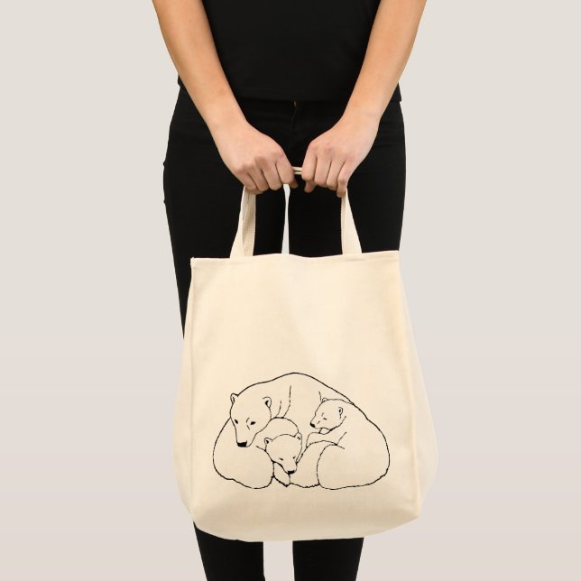 Polar Bear & Cubs Tragetaschen Bären Art Bags (Vorderseite (Produkt))