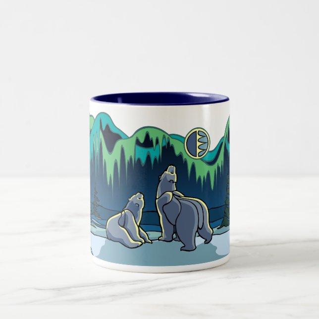 Polar Bear Cup Tribal Bear Art Tasse Cups Bärenges (Mittel)