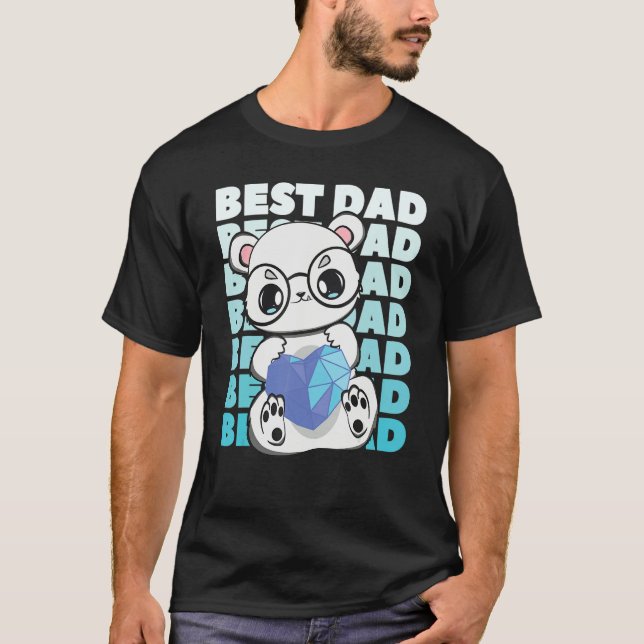Polar Bear Dad Parent Best Papa Bear Fathers Day A T-Shirt (Vorderseite)