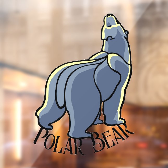 Polar Bear Decal Custom Bear Art Window Cloning Fensteraufkleber (Blatt 2)