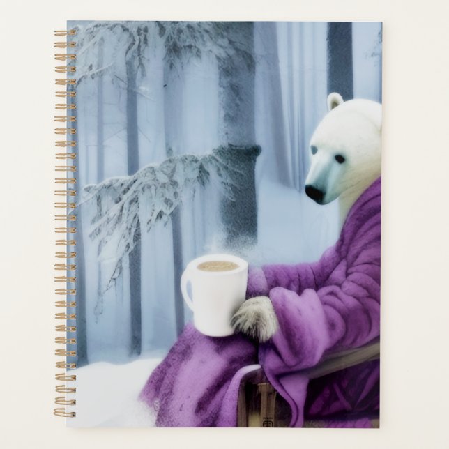 Polar Bear Drink Coffee Planer (Vorderseite)