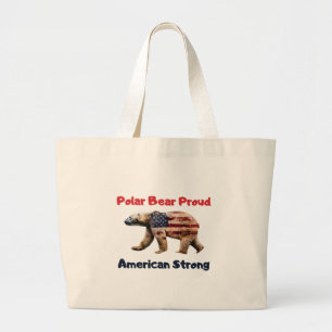 Polar Bear Flag Amerika Jumbo Stoffbeutel