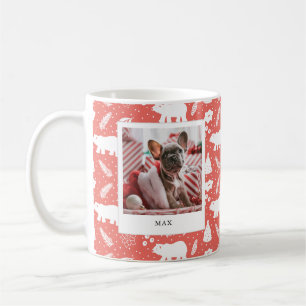 Polar Bear Floral & Pine Holiday Red 2 Foto Tasse
