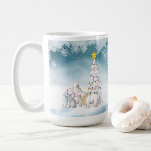 Polar Bear Frohe Weihnachtskaffee Tasse