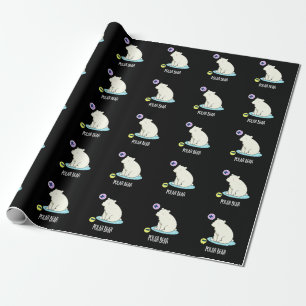 Polar Bear Funny Science Pub Dark BG Geschenkpapier