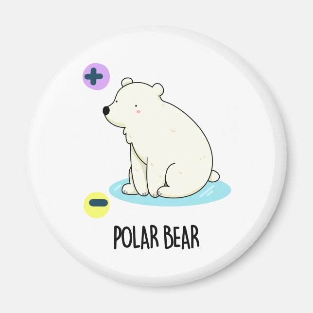 Polar Bear Funny Science Pub Magnet (Vorne)