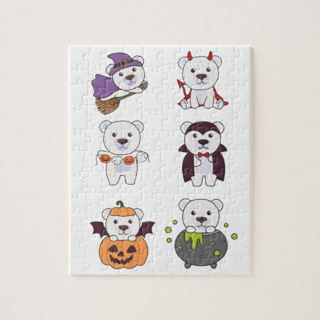Polar Bear Halloween Hexe Devil Pumpkin Vampire J (Vertikal)