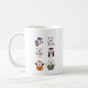 Polar Bear Halloween Hexenkürbis Pumpkin Vampire Kaffeetasse