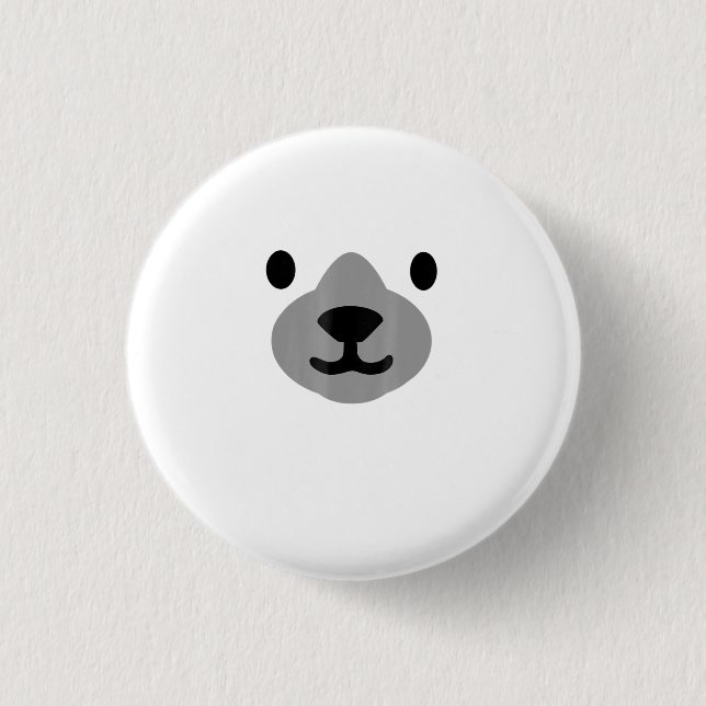 Polar Bear Halloween Kostüm Funny Adulls Kinder Button (Vorderseite)