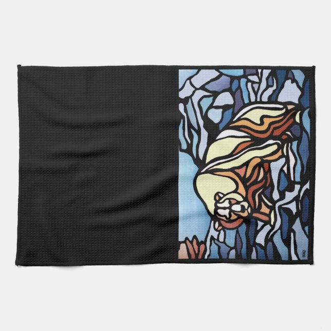Polar Bear Handtuch Native Art Bear Tee Handtuchge (Horizontal)