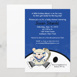 Polar Bear Hockey Sports Baby Dusche Einladung