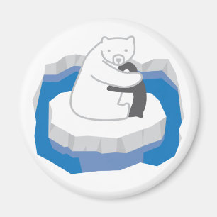 Polar Bear Hug Magnet