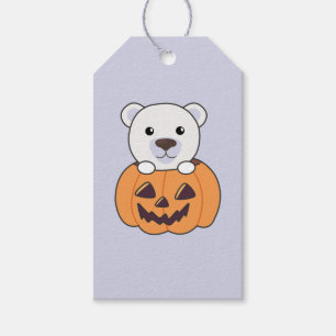 Polar Bear in Pumpkin Sweet Polar Bears Happy Gift Geschenkanhänger