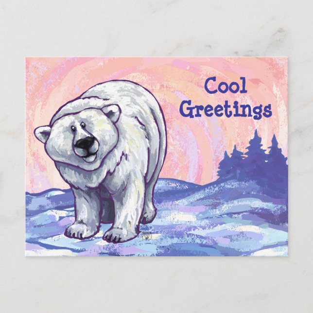 Polar Bear individuell anpassbare Postkarte (Vorderseite)
