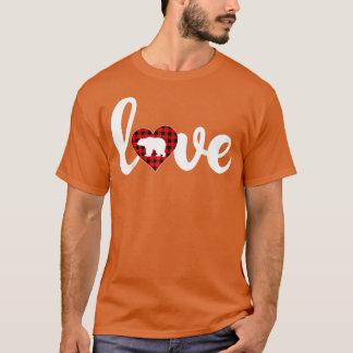 Polar Bear Lover Buffalo Karierte Liebe Polar Bear T-Shirt