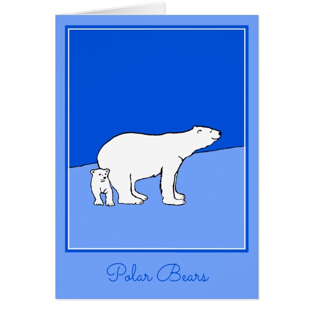 Polar Bear Mama and Cub Painting - Wildlife Art (Vorne)