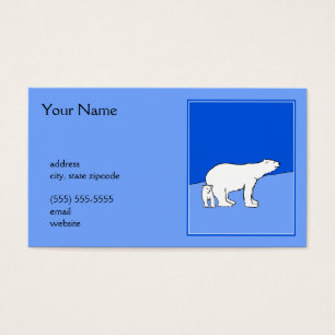 Polar Bear Mama and Cub Painting - Wildlife Art