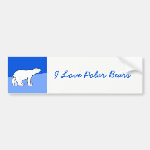 Polar Bear Mama and Cub Painting - Wildlife Art Autoaufkleber