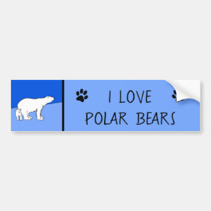 Polar Bear Mama and Cub Painting - Wildlife Art Autoaufkleber