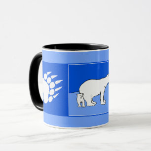 Polar Bear Mama and Cub Painting - Wildlife Art Tasse
