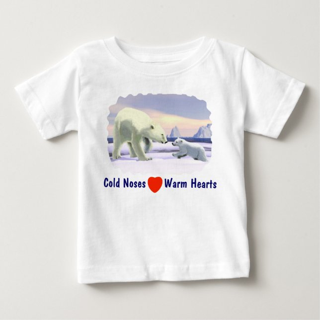 Polar Bear - Mama Nose Best Baby T-shirt (Vorderseite)
