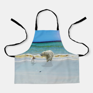 Polar Bear Meet Jack Russell Kids Full Print Schür Schürze