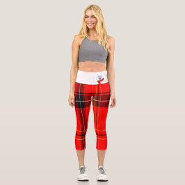 Polar Bear mit Kariertem Scarf Waist Capri Legging