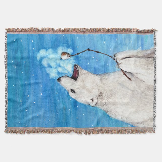 Polar Bear mit Toasta Marshmallow Decke (Vorderseite)