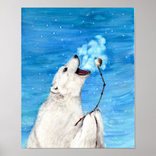 Polar Bear mit Toasta Marshmallow Poster