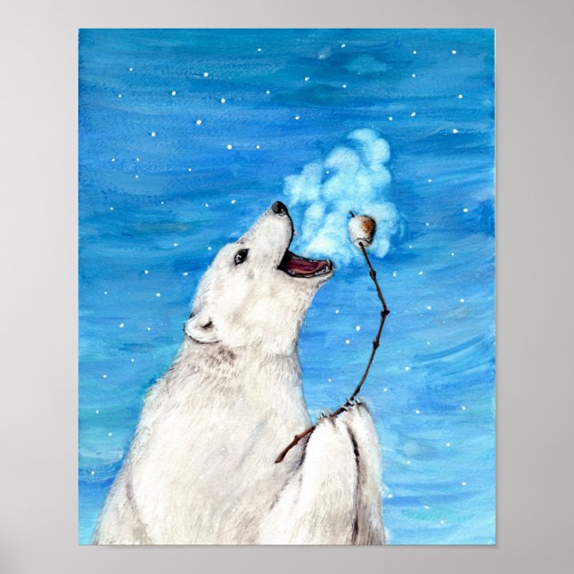 Polar Bear mit Toasta Marshmallow Poster (Vorne)