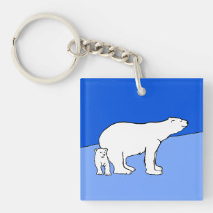 Polar Bear Mom and Cub Peinture - Wildlife Art