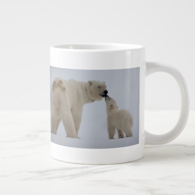 Polar Bear Mutter mit Cube Jumbo-Tasse (Rechts)